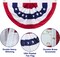 American Pleated Fan Flag,2 x 4 Ft USA Patriotic Half Fan Bunting Flag for 4th of July Memorial Day Indoor Outdoor Decoration (Set of 6)